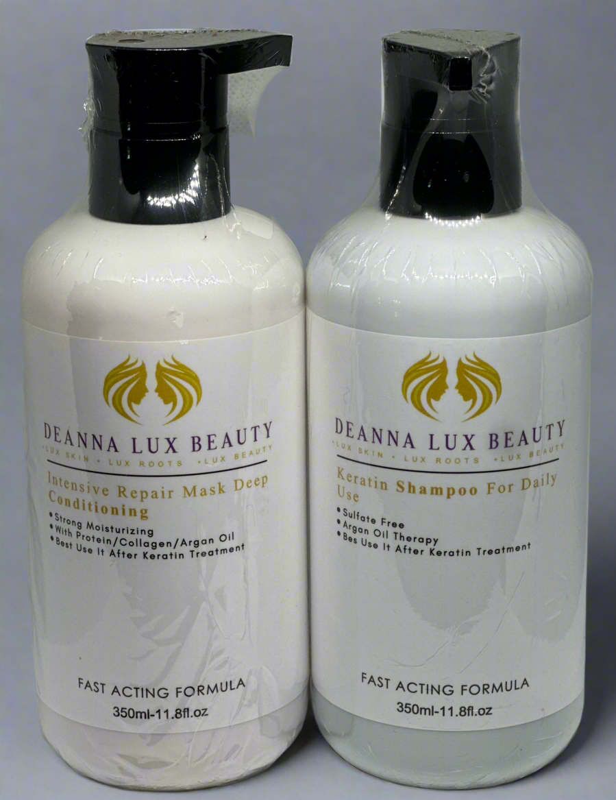 Deanna Lux Beauty Keratin Shampoo & Intensive Repair Mask Conditioner Combo