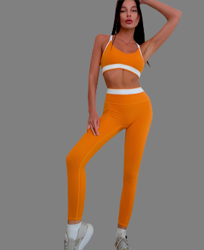 Sports Bra+High Waisted Legging/Shorts(Brown set)