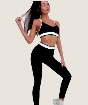 Sports Bra+High Waisted Legging/Shorts(Brown set)