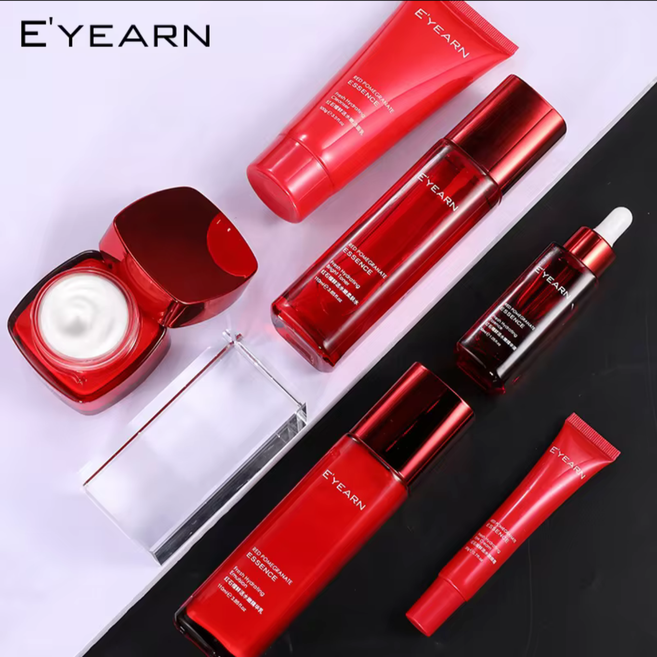 E’YEARN RED POMEGRANATE SKINCARE SIX-PIECE SET